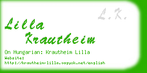 lilla krautheim business card